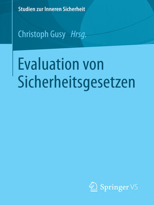 cover image of Evaluation von Sicherheitsgesetzen